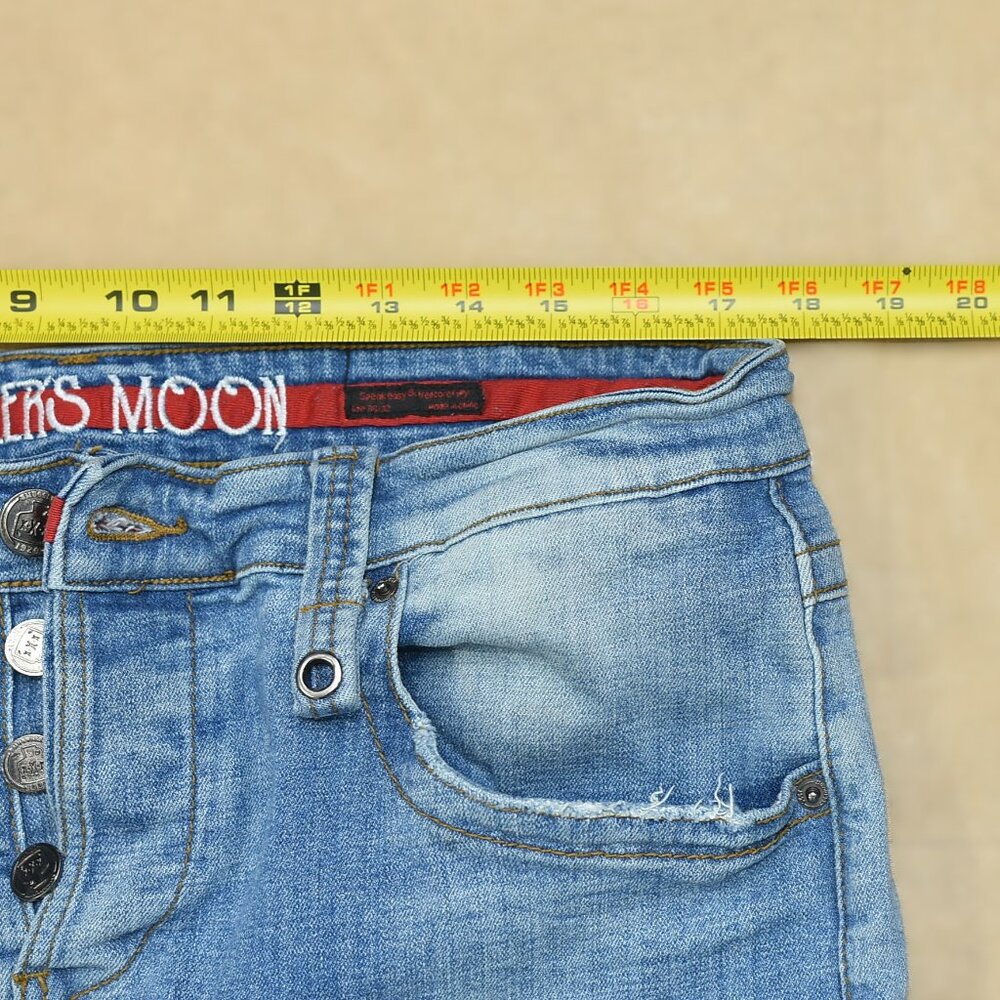 Smuggler’s Moon Light Blue Distressed Men’s Stretch Comfort Jeans size 36/32. - Picture 7 of 10